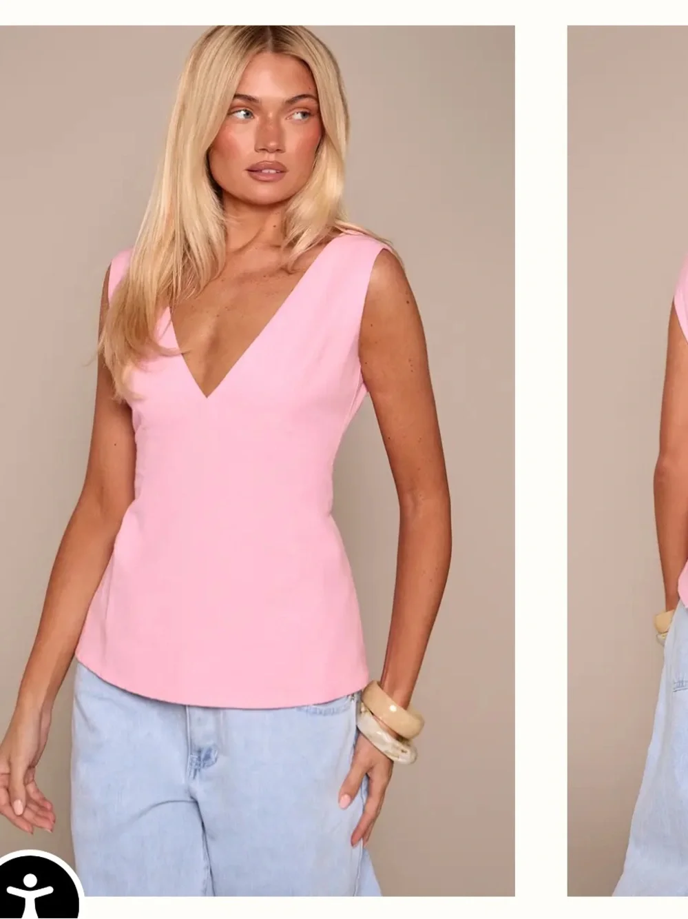 PrettyLittleThing Pink Open-Back V Top